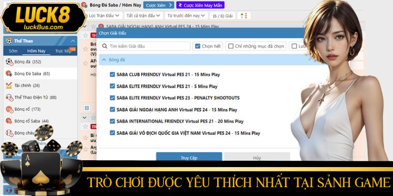 Top trò chơi nổi bật nhất tại thể thao saba hiện đại